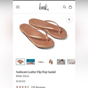 Beek Rose Gold Sandals - Size 9